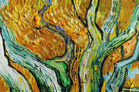 The Road Menders framed Van Gogh reproduction detail