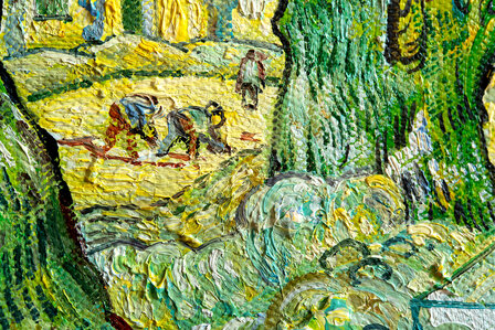 The Road Menders framed Van Gogh replica detail