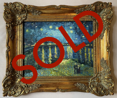 Starry Night over the Rhone framed Van Gogh reproduction sold