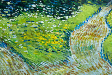 The Church at Auvers framed Van Gogh replica detail