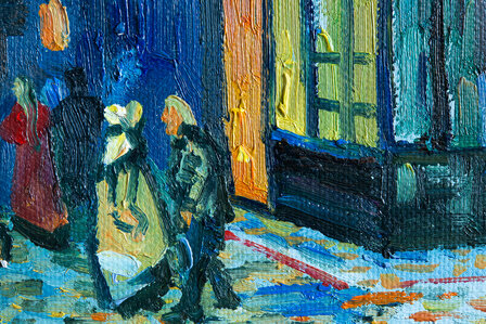 Cafe Terrace framed Van Gogh reproduction detail