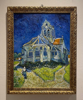 The Church at Auvers framed Van Gogh replica