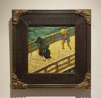 Framed Bridge in the Rain detail Van Gogh reproduction