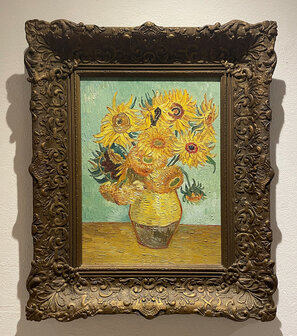 Vase With Twelve Sunflowers Van Gogh framed Reproduction