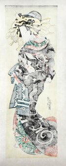 Vincent van Gogh Oiran, The Courtesan woodblock print Keisai Eisen