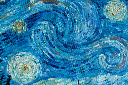 Starry Night framed Vincent van Gogh reproduction detail