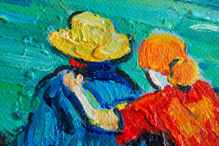 detail Two Lovers framed Van Gogh replica