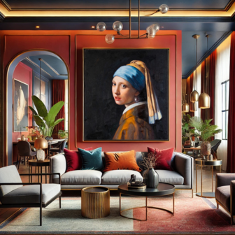 Girl with the Pearl Earring reproduction framed
