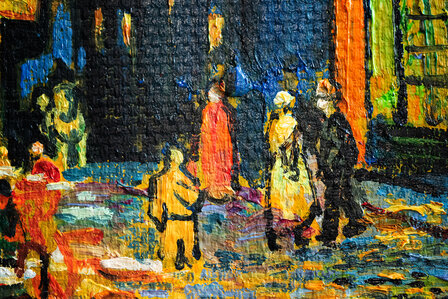 Cafe Terrace framed Vincent van Gogh reproduction detail
