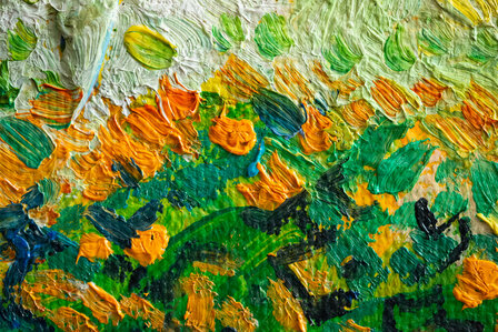 Garden at Arles framed Van Gogh reproduction detail