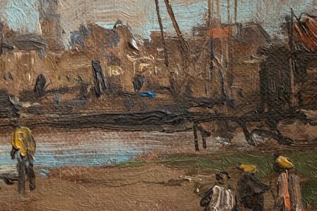 detail View of Amsterdam Johan Hendrik van Mastenbroek painting