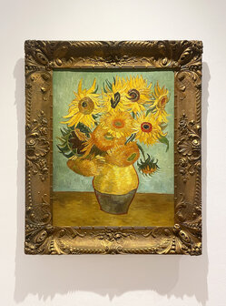 Vase with Twelve Sunflowers framed Van Gogh replica