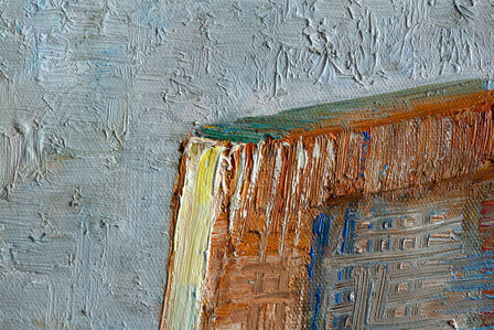 detail Self-Portrait as a Painter Van Gogh replica 