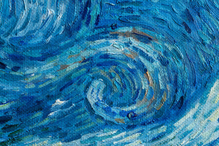 Starry Night Vincent van Gogh replica detail