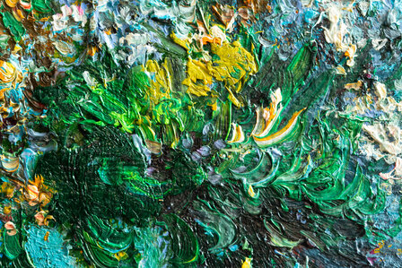 detail Vase with lilacs, daisies, anemones framed Van Gogh reproduction