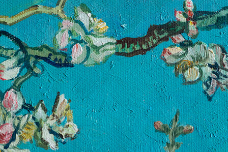 detail Blossoming Almond Tree framed Vincent van Gogh replica