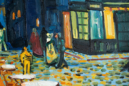 detail Cafe Terrace Vincent van Gogh replica framed