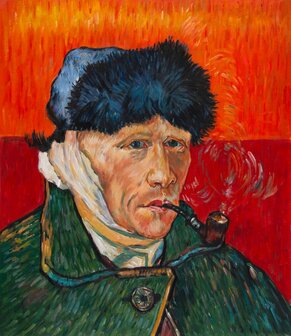 Self-Portrait with Bandaged Ear and Pipe Van Gogh reproduction