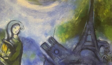detail In the style of Marc Chagall by Geert Jan Jansen