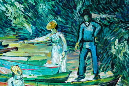 Van Gogh reproduction On the banks of the Oise at Auvers detail