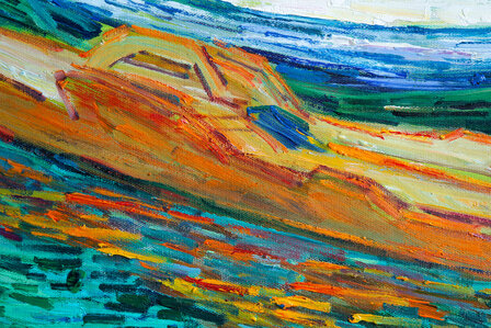 Van Gogh replica detail On the banks of the Oise at Auvers
