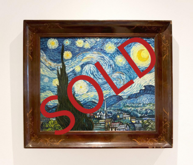 SOLD Starry Night Van Gogh framed reproduction