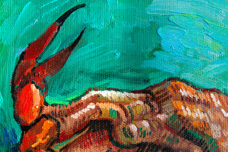 detail Crab on its Back framed Van Gogh replica