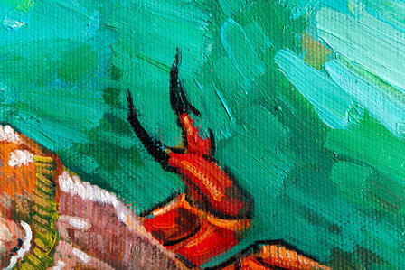 Crab on its Back framed Van Gogh replica detail