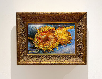 Two Cut Sunflowers Van Gogh framed reproduction