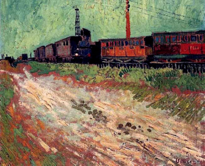 Railway Carriages Van Gogh Reproduction