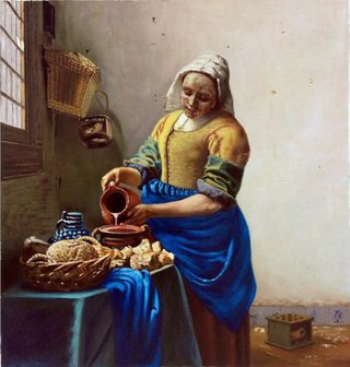The Milkmaid Vermeer reproduction 