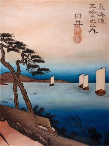 Sailing Boats Hiroshige reproduction