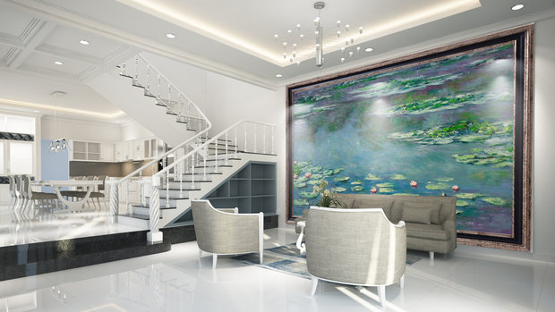water lilies monet framed