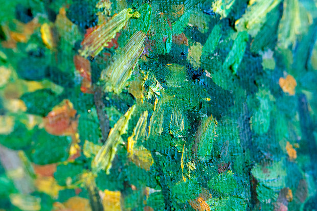 Trees and Undergrowth Van Gogh reproduction detail