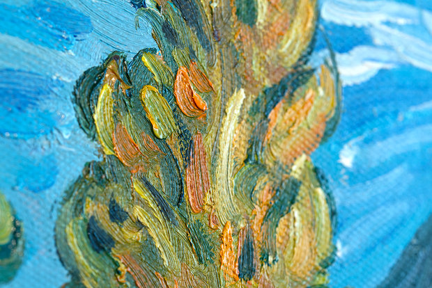 detail Two Poplars in the Alpilles Van Gogh