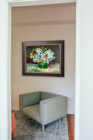 Vase with Zinnias and Other Flowers Van Gogh framed