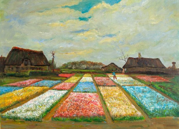 Bulb Fields Van Gogh Reproduction