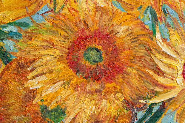 detail Vase With Twelve Sunflowers Van Gogh replica