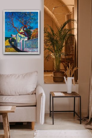 The Red Tree House Leo Gausson reproduction framed