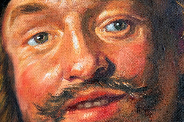 detail The Merry Drinker Frans Hals reproduction