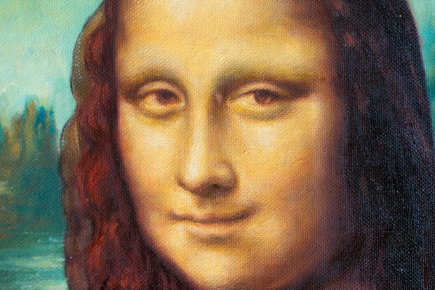 Mona Lisa Leonardo da Vinci reproduction detail