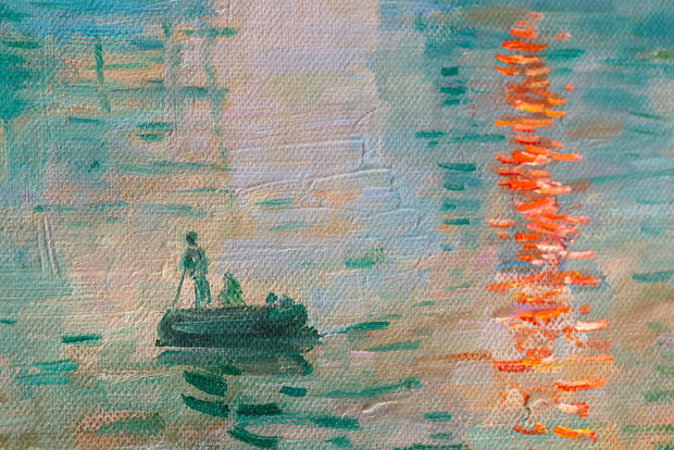 Impression, Sunrise Monet replica detail