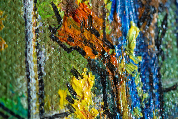 Falling Leaves framed Van Gogh replica detail