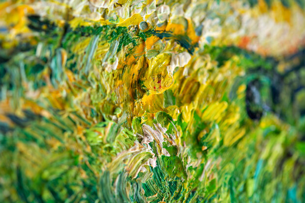 detail Olive Grove framed Van Gogh reproduction