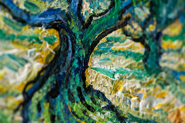 Olive Grove framed Van Gogh reproduction detail