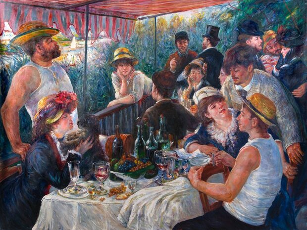 Luncheon of the Boating Party Renoir reproduction, hand-painted in oil on canvas