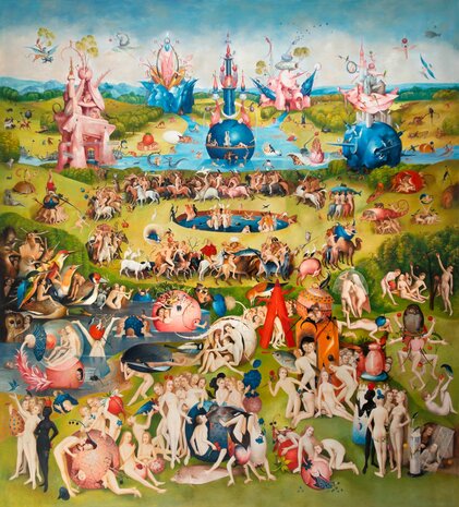 The Garden of Earthly Delights by Jheronimus Bosch middle part reproduction