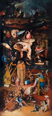 The Garden of Earthly Delights by Jheronimus Bosch right part reproduction