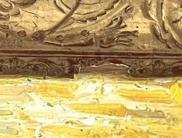 The Red Vineyard framed Van Gogh reproduction, hand-painted in oil on canvas