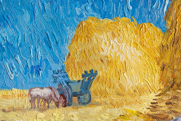 Noon Rest from Work framed Van Gogh reproduction detail